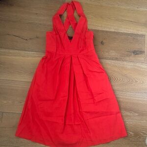 Fun bright orange Theory dress with pockets